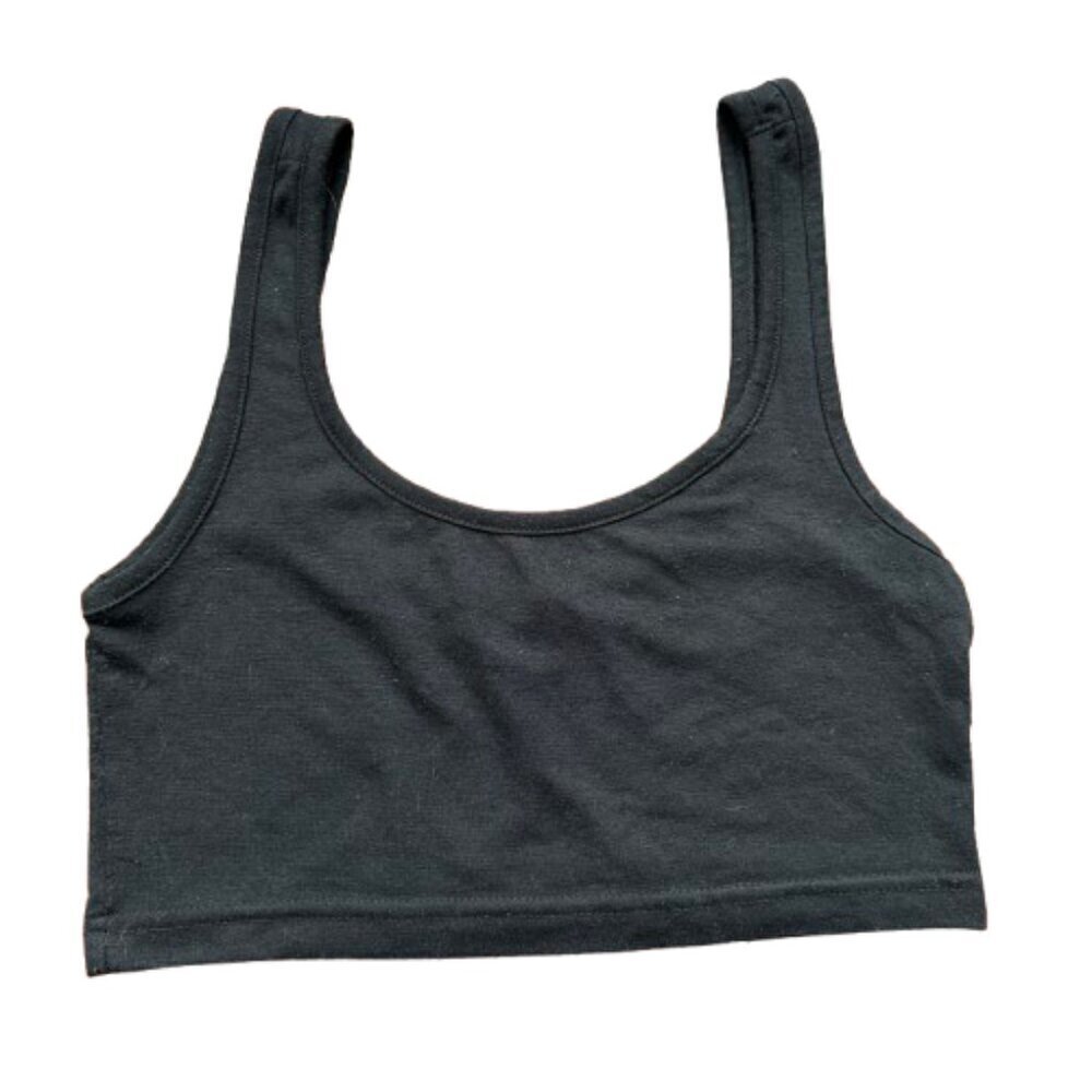 Missguided Black Knit Crop Tank Top Cropped Size Small US 2